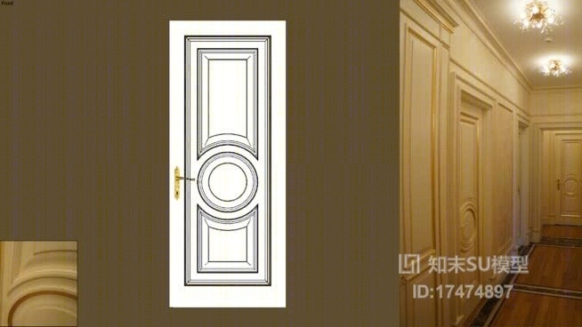 单开门SU模型下载【ID:218033385】