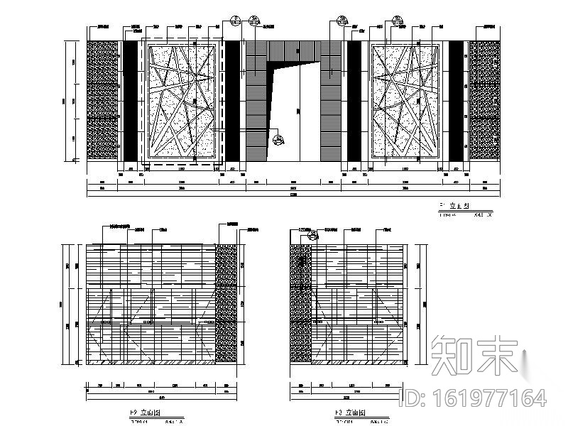 [上海]某四星级酒店大堂装修图cad施工图下载【ID:161977164】