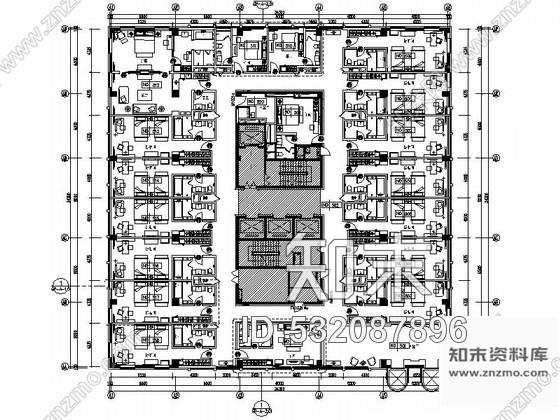 施工图北京繁华商贸区大型企业典雅高档办公楼室内装修施工图含效果及实景施工图下载【ID:532087896】