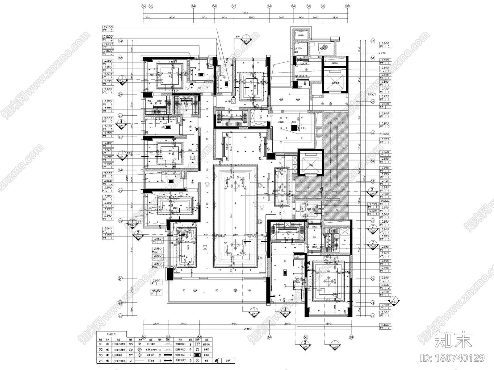 [重庆]新中式四居豪宅样板间装修设计施工图cad施工图下载【ID:180740129】
