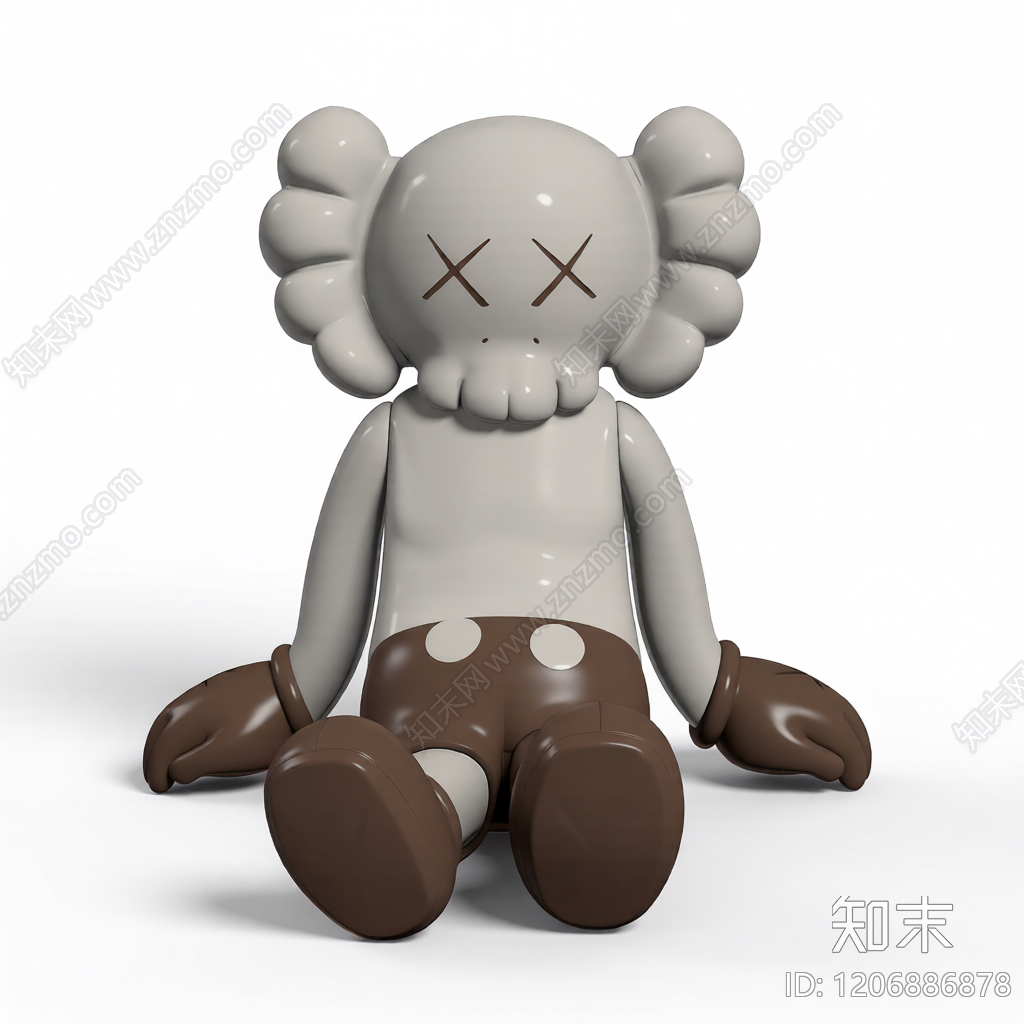 KAWS玩偶雕塑3D模型下载【ID:1206886878】
