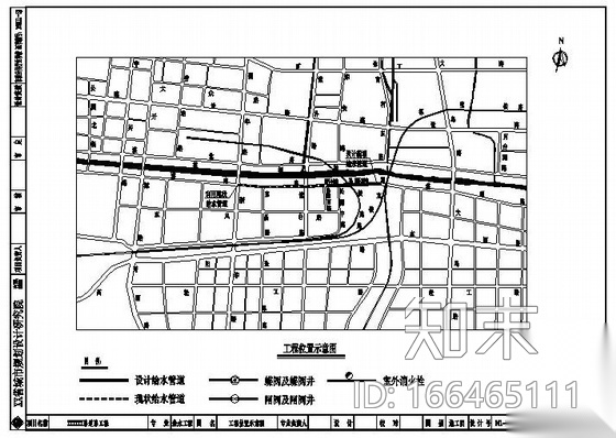 某市道路给水管道施工图cad施工图下载【ID:166465111】