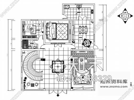 施工图武汉双层精致小别墅室内装修图施工图下载【ID:531988329】