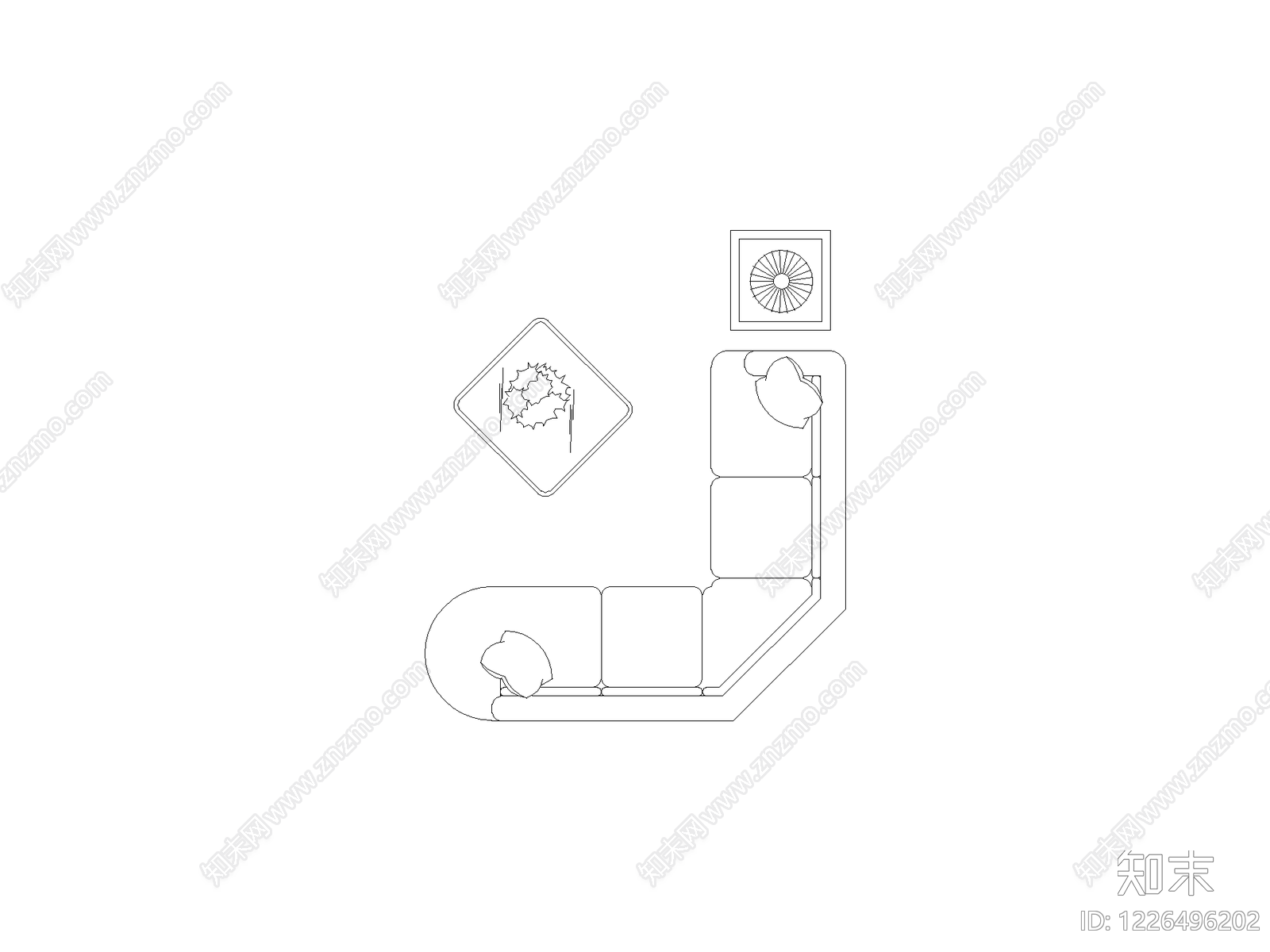 沙发CAD图纸