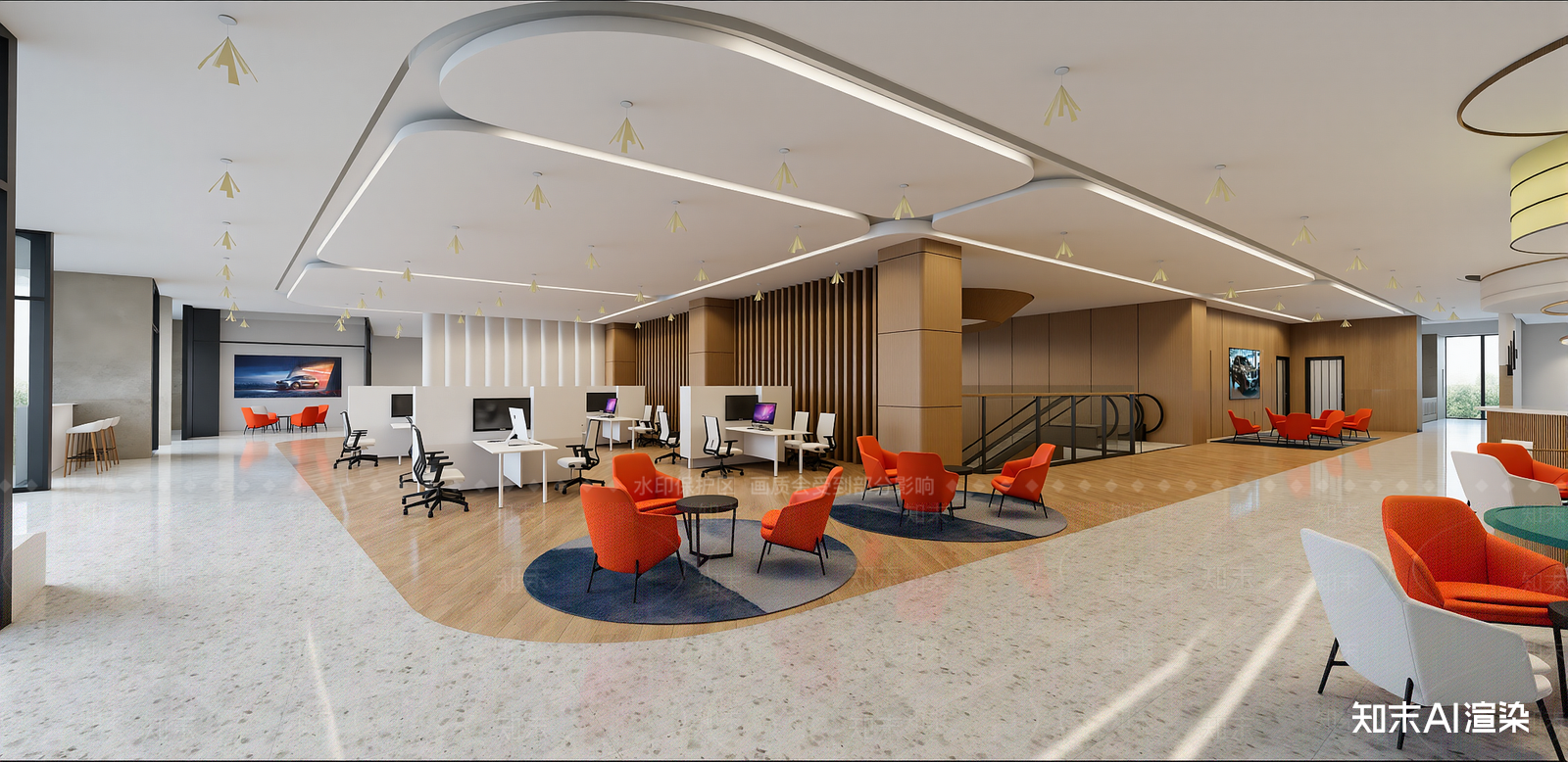 现代办公大堂SU模型下载【ID:1215201439】