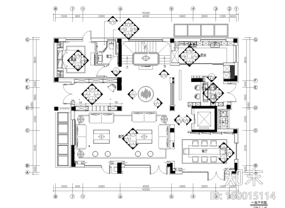 [北京]亿城燕西华府42#合院别墅施工图cad施工图下载【ID:160015114】