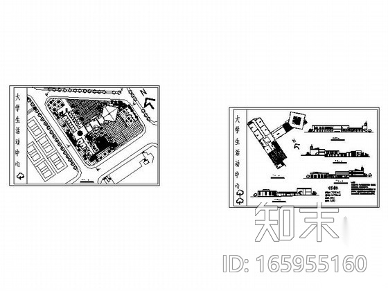 [课程设计]某二层大学生活动中学建筑方案图施工图下载【ID:165955160】