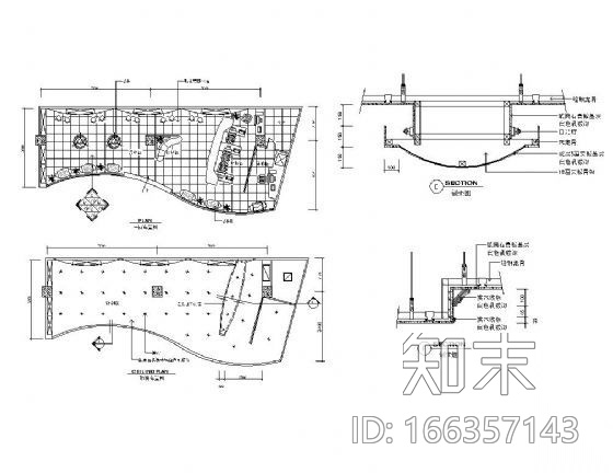 电器店吊顶详图cad施工图下载【ID:166357143】