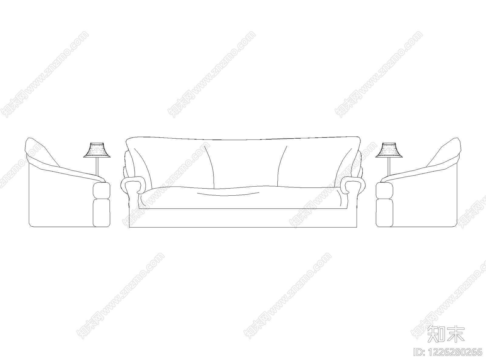 沙发CAD图纸