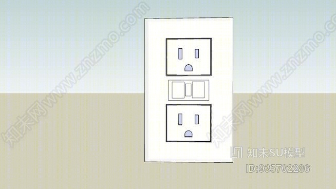 GFCI墙式插座SU模型下载【ID:935702286】