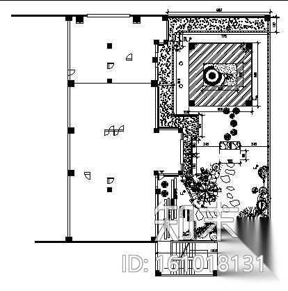 别墅屋顶花园副庭设计图cad施工图下载【ID:161018131】