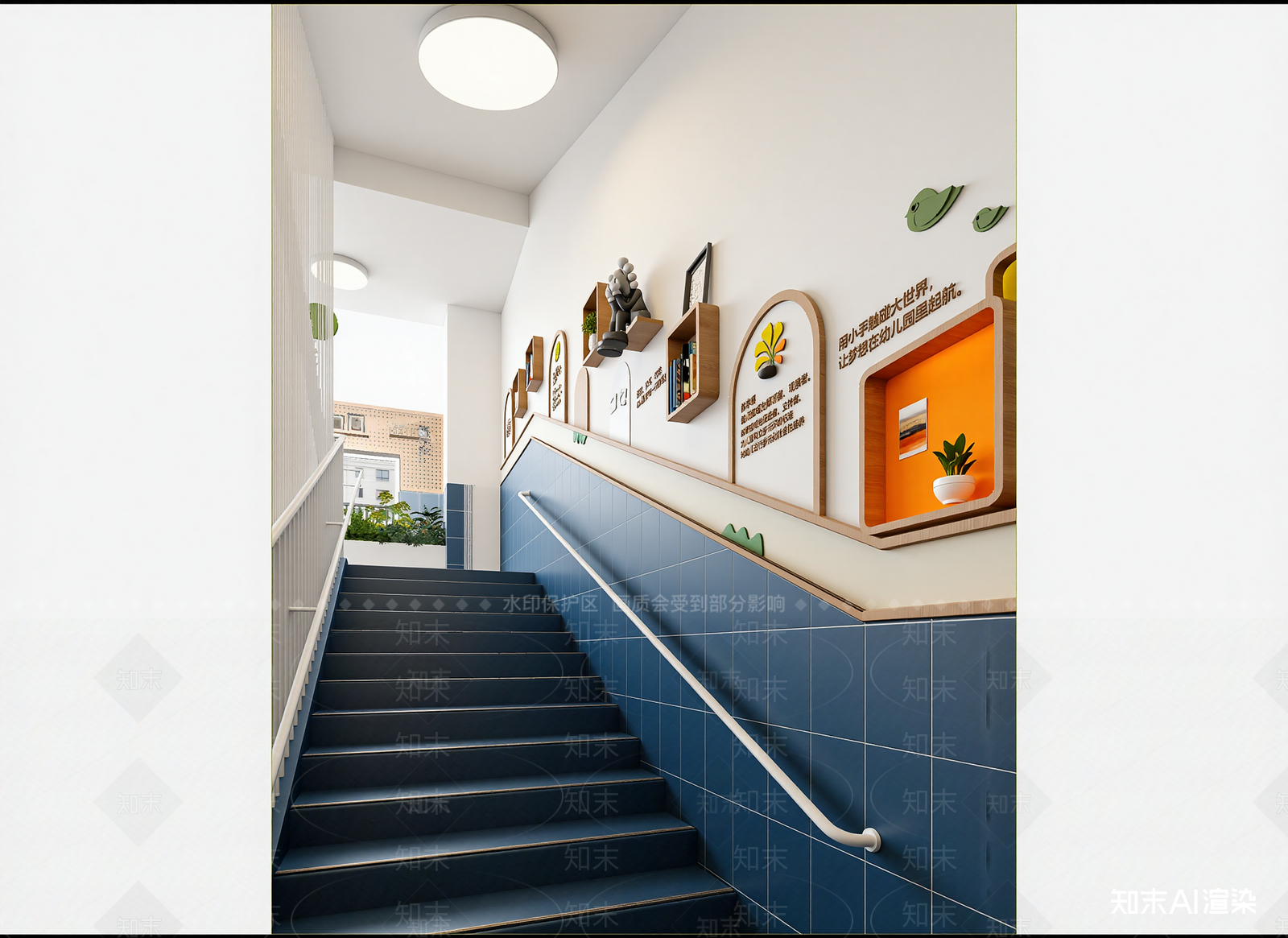 现代楼梯间3D模型下载【ID:1215119051】