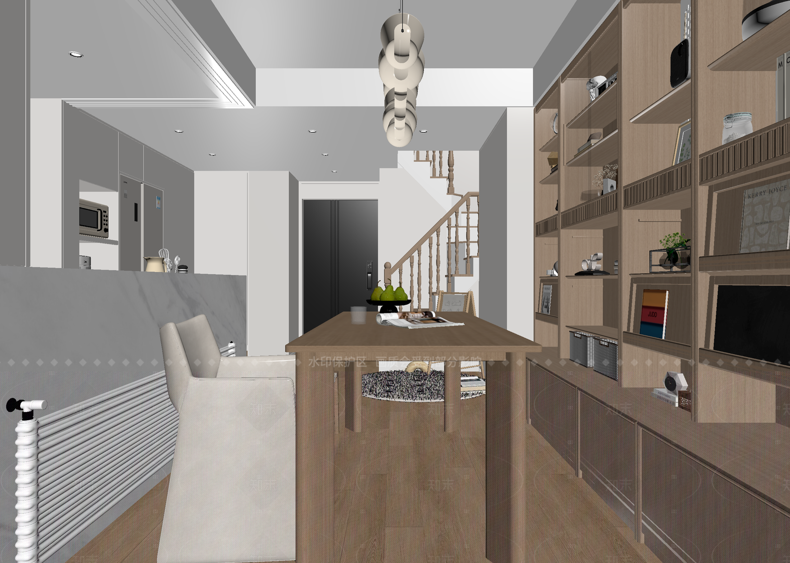 现代家居餐厅3D模型下载【ID:1214989521】