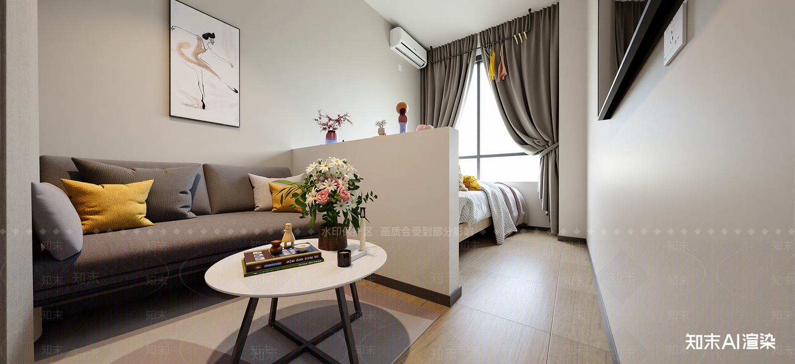 现代家居客厅SU模型下载【ID:1222338248】
