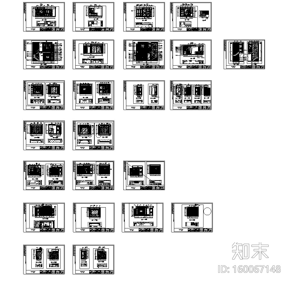 某欧式风格别墅家装设计施工图及效果图cad施工图下载【ID:160067148】