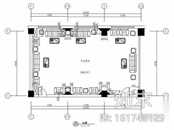 某星级宾馆多功能厅装修图（含效果图）cad施工图下载【ID:161743129】