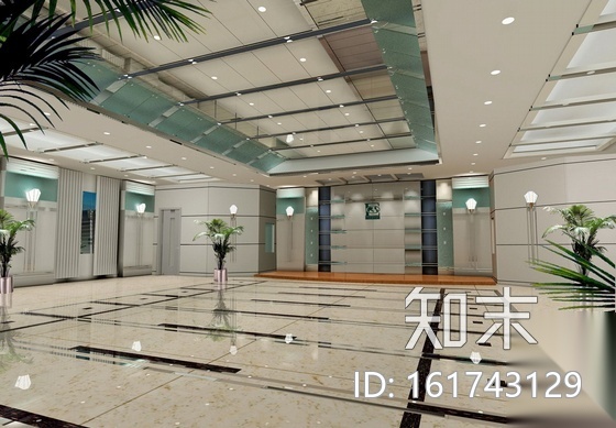 某星级宾馆多功能厅装修图（含效果图）cad施工图下载【ID:161743129】