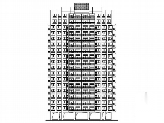 [四川]某住宅区十八层商住楼建筑方案图（含效果图）cad施工图下载【ID:167025190】