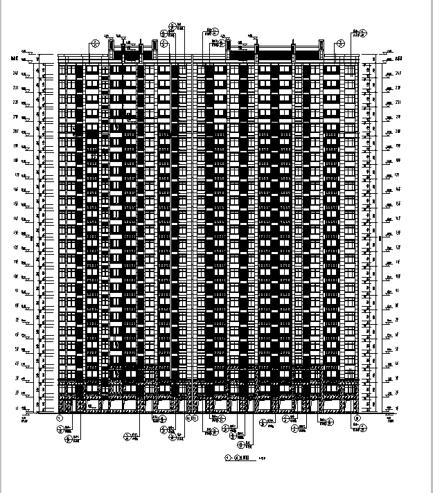 [安徽]超高层多栋住宅及商铺建筑施工图（16年图纸）施工图下载【ID:150004177】