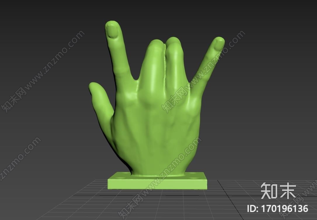 “我爱你”手势挂钩3d打印模型下载【ID:170196136】