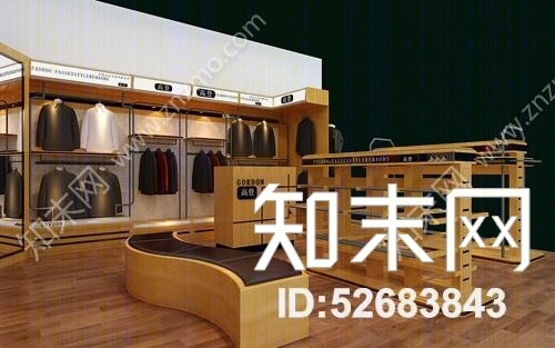 现代服装专卖店3D模型下载【ID:52683843】