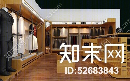 现代服装专卖店3D模型下载【ID:52683843】