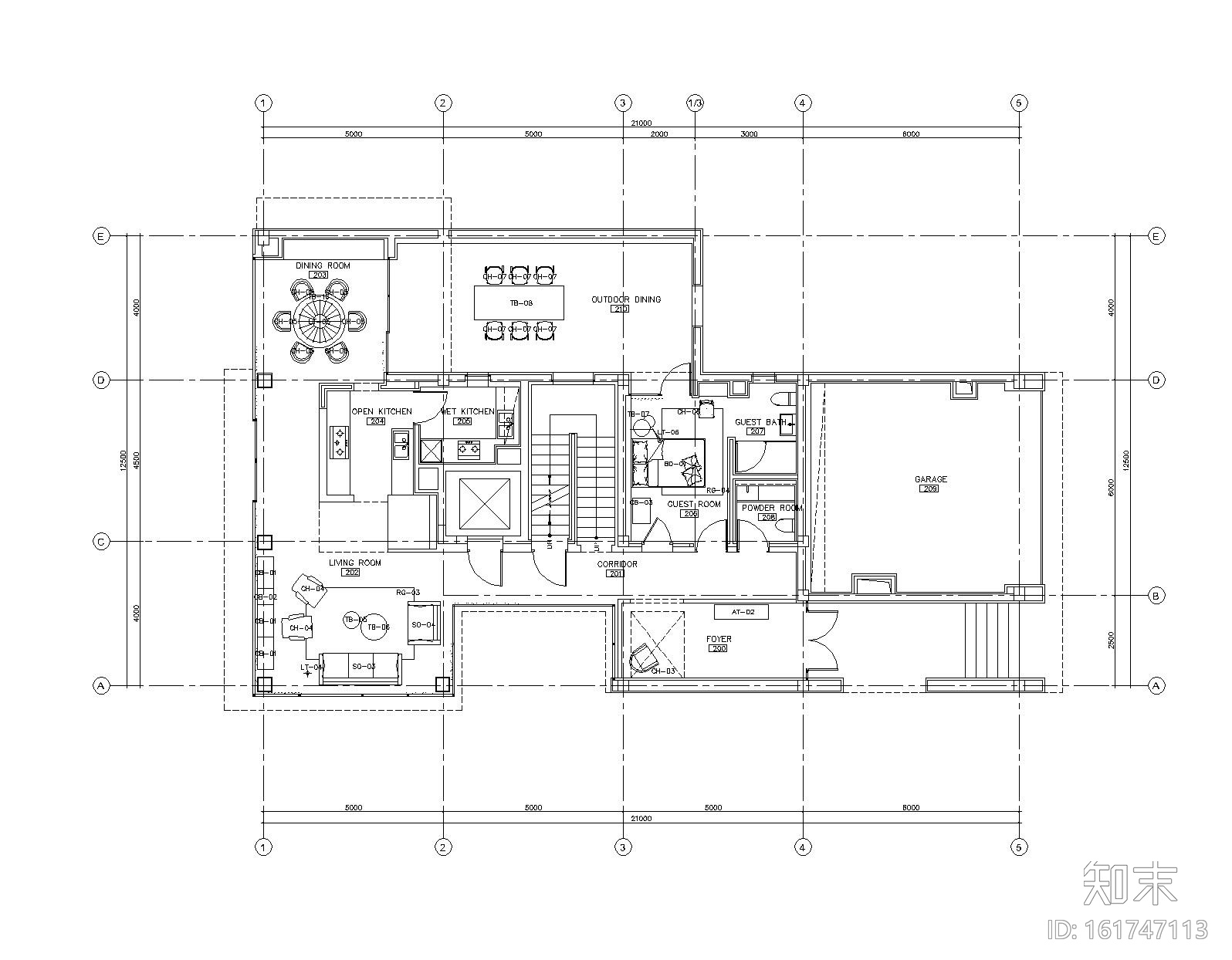 [江苏]如恩设计研究室-苏州万邦三居室样板房室内装修...施工图下载【ID:161747113】