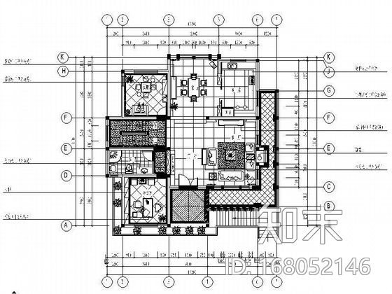 双层简欧风格别墅设计图cad施工图下载【ID:168052146】