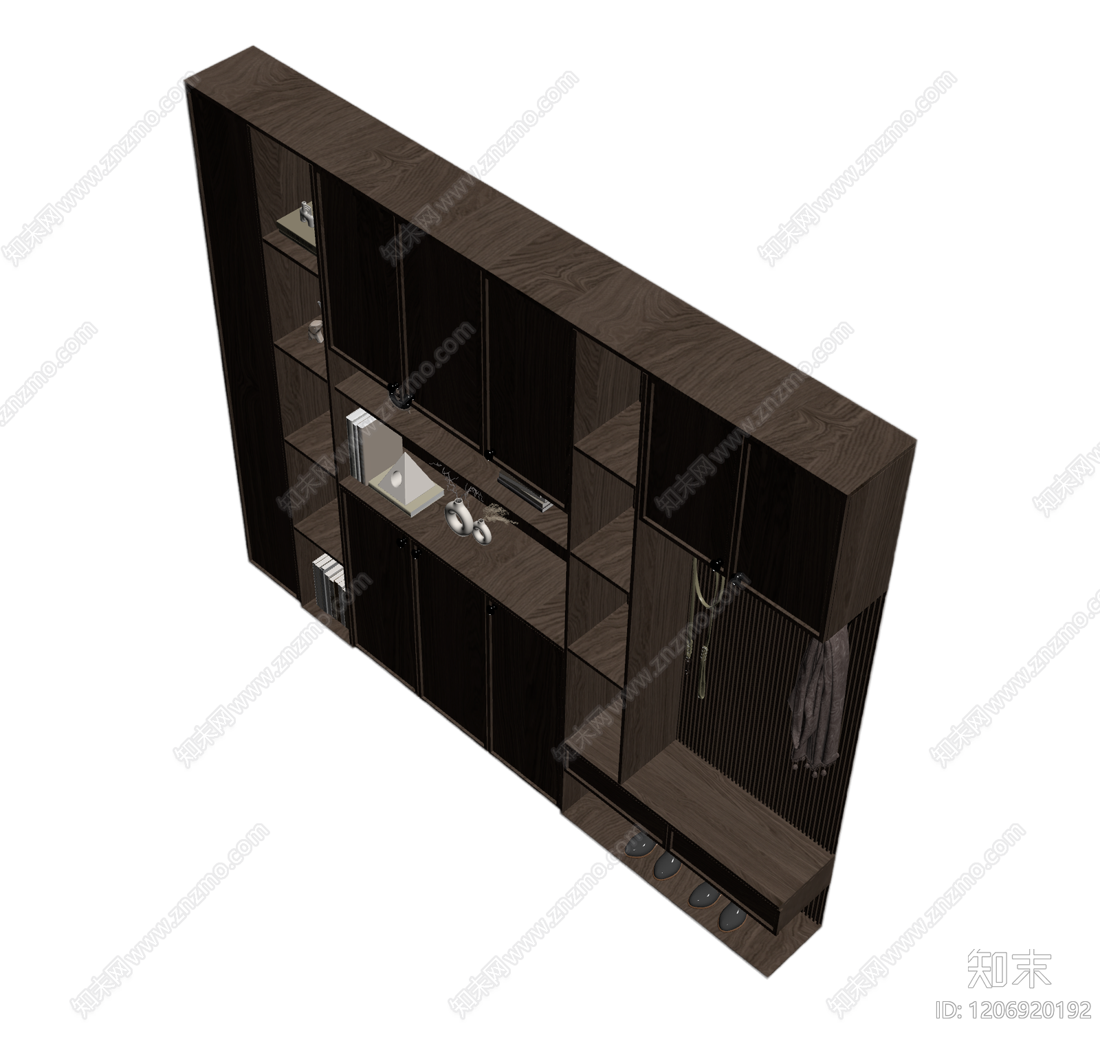 玄关柜组合体3D模型下载【ID:1206920192】