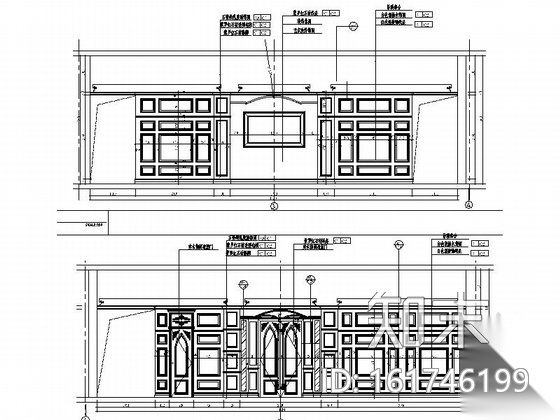 [北京]高档俄罗斯风格西餐厅装修施工图（含效果方案）cad施工图下载【ID:161746199】