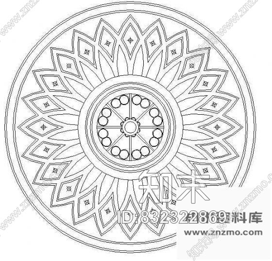西式天花cad施工图下载【ID:832322869】