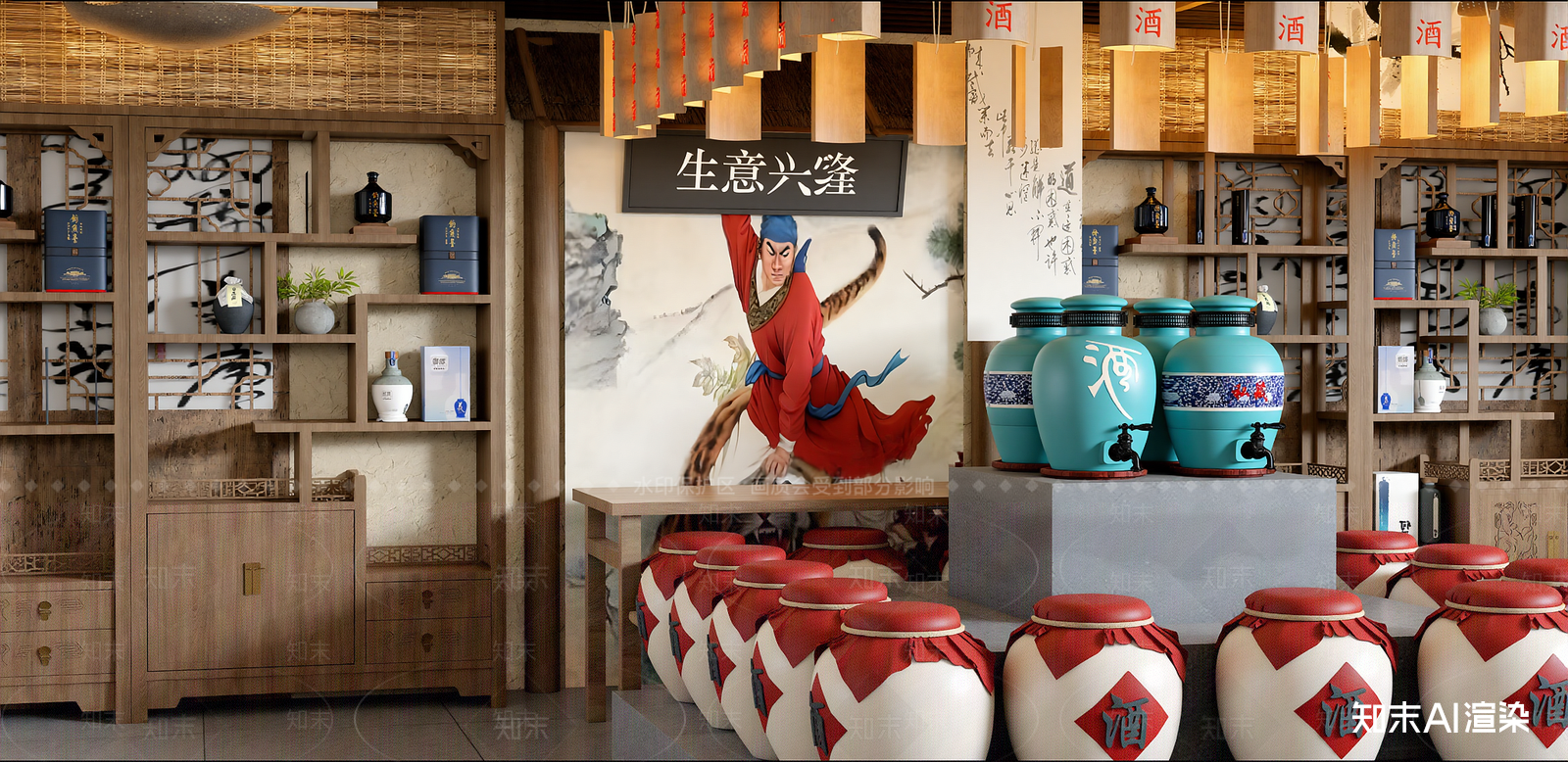 中式其他店铺SU模型下载【ID:1216073873】