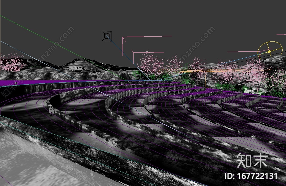 山村里的小梯田CG模型下载【ID:167722131】