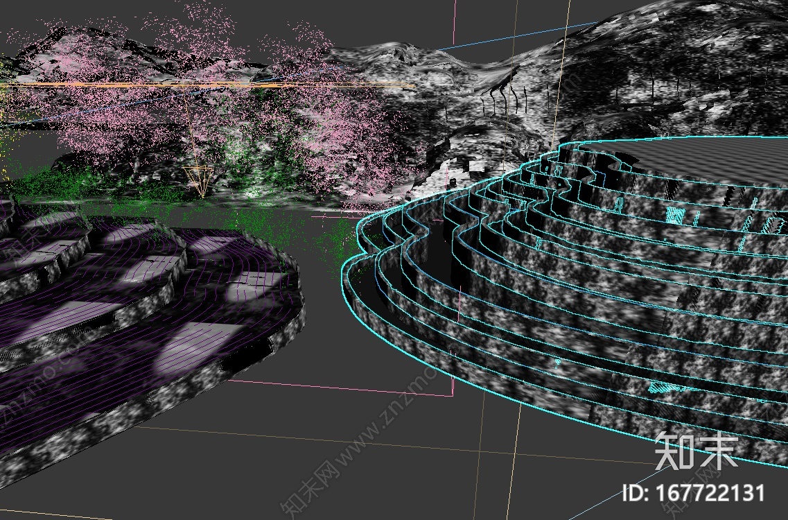 山村里的小梯田CG模型下载【ID:167722131】