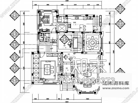 施工图江苏独栋豪华三层别墅室内装修施工图含效果cad施工图下载【ID:531986373】