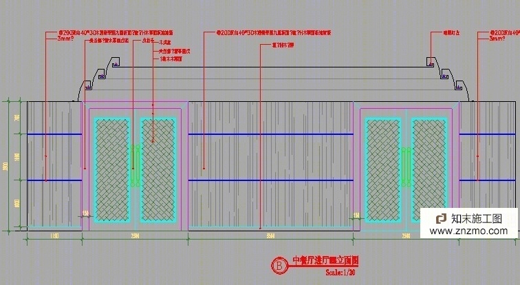 酒店圆形中餐厅施工图cad施工图下载【ID:66948267】