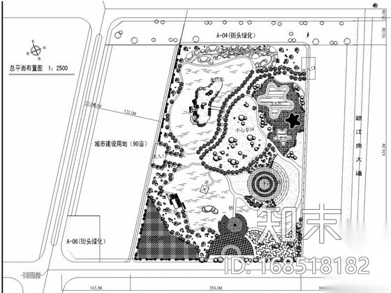 城市广场CAD平面图cad施工图下载【ID:168518182】