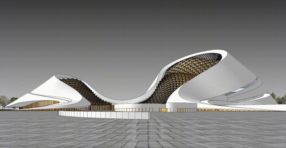 哈尔滨大剧院SU模型下载【ID:721592956】