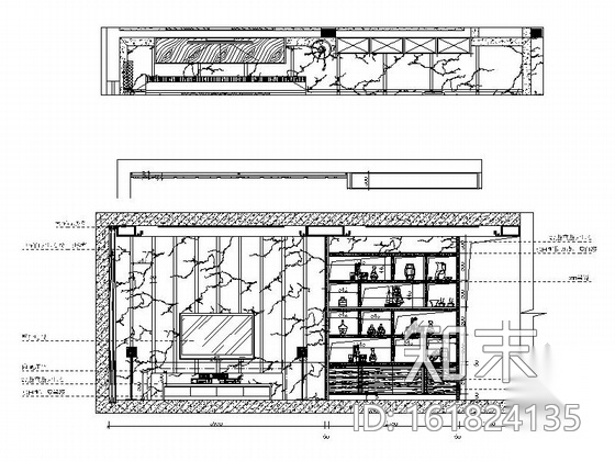 [重庆]恬静黑白灰200平现代风格三居室室内装修施工图（...cad施工图下载【ID:161824135】