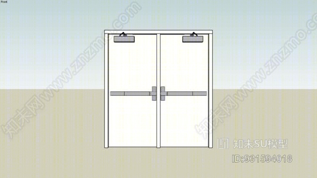 双出口门SU模型下载【ID:931594018】