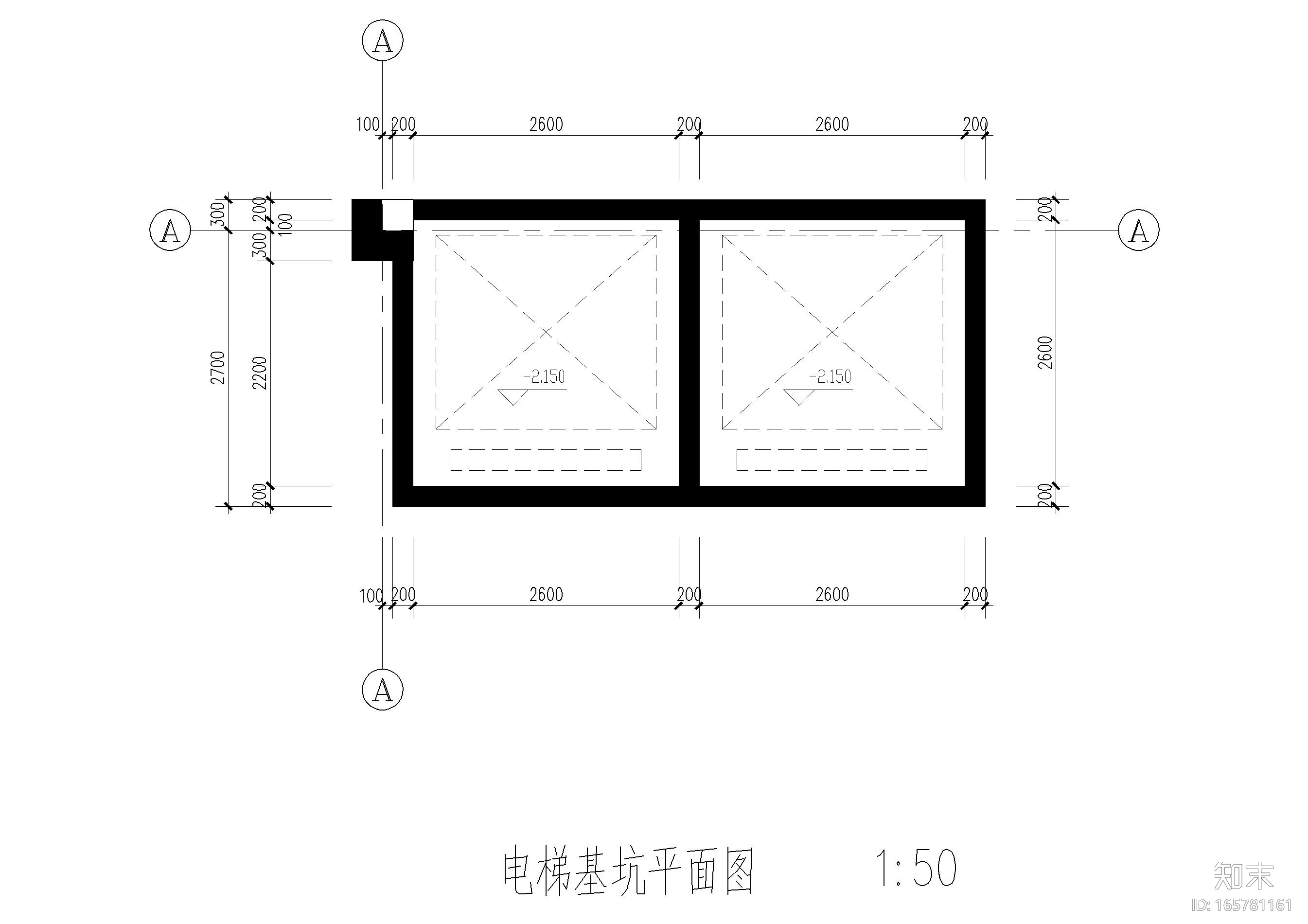 电梯、楼梯、货梯节点大样cad施工图下载【ID:165781161】