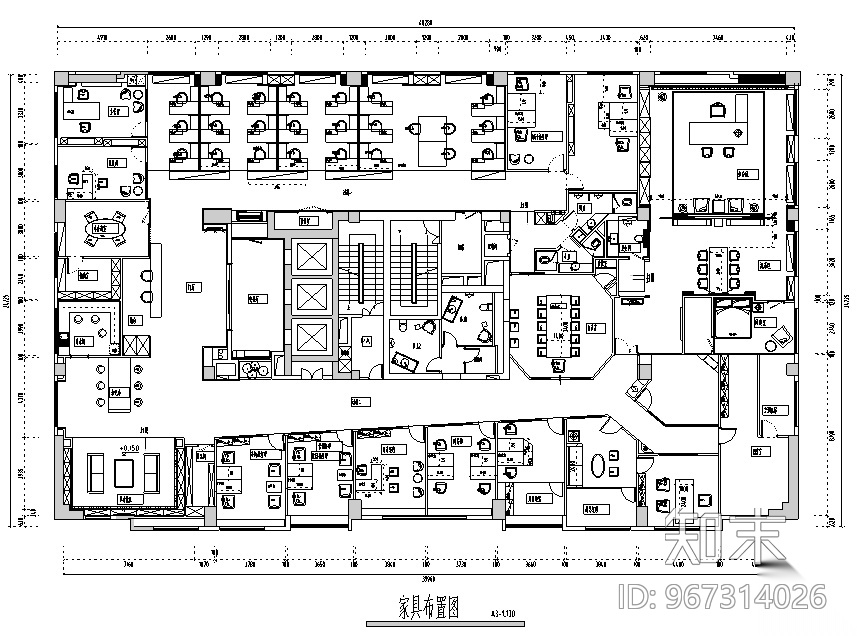 混搭风格凯隆地产办公空间设计施工图（附效果图）cad施工图下载【ID:967314026】