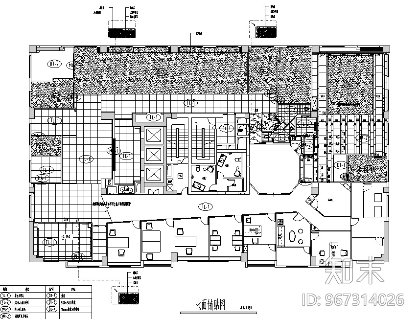 混搭风格凯隆地产办公空间设计施工图（附效果图）cad施工图下载【ID:967314026】