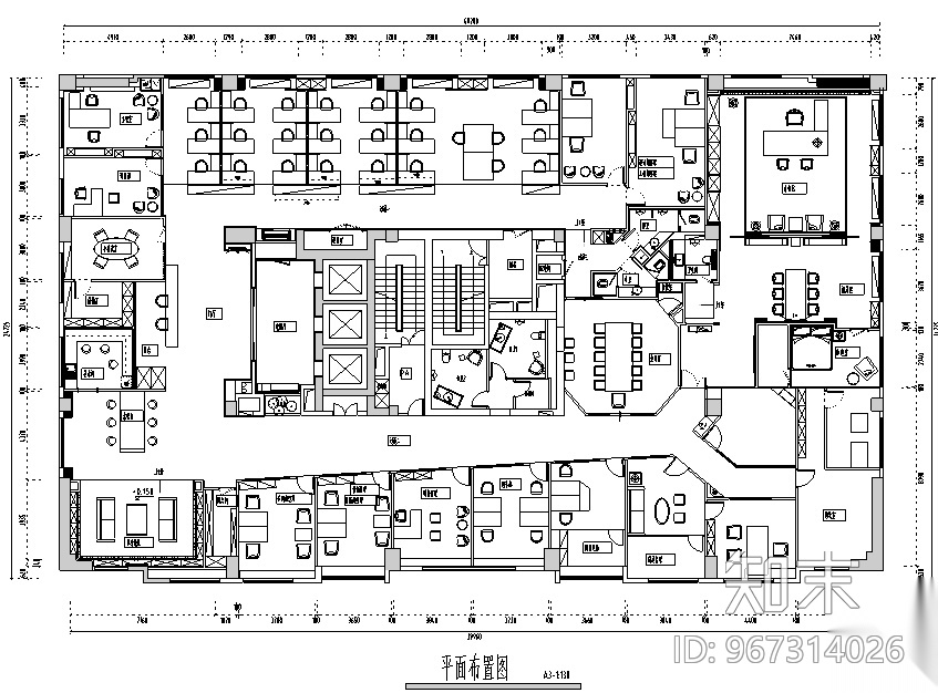 混搭风格凯隆地产办公空间设计施工图（附效果图）cad施工图下载【ID:967314026】