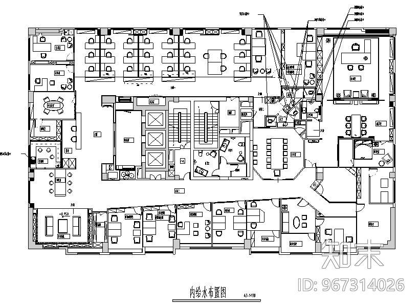 混搭风格凯隆地产办公空间设计施工图（附效果图）cad施工图下载【ID:967314026】