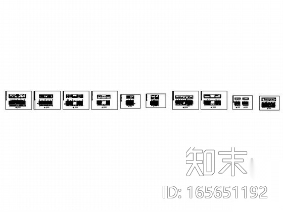 [湖南]某豪华酒店大堂立面图cad施工图下载【ID:165651192】