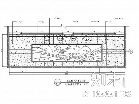 [湖南]某豪华酒店大堂立面图cad施工图下载【ID:165651192】