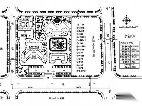 某医院总体规划及建筑设计方案CAD图cad施工图下载【ID:166431185】