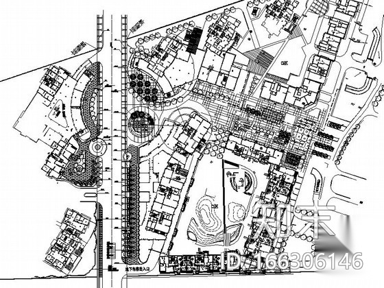 [北京]某国际社区周边商业街环境设计施工图cad施工图下载【ID:166306146】