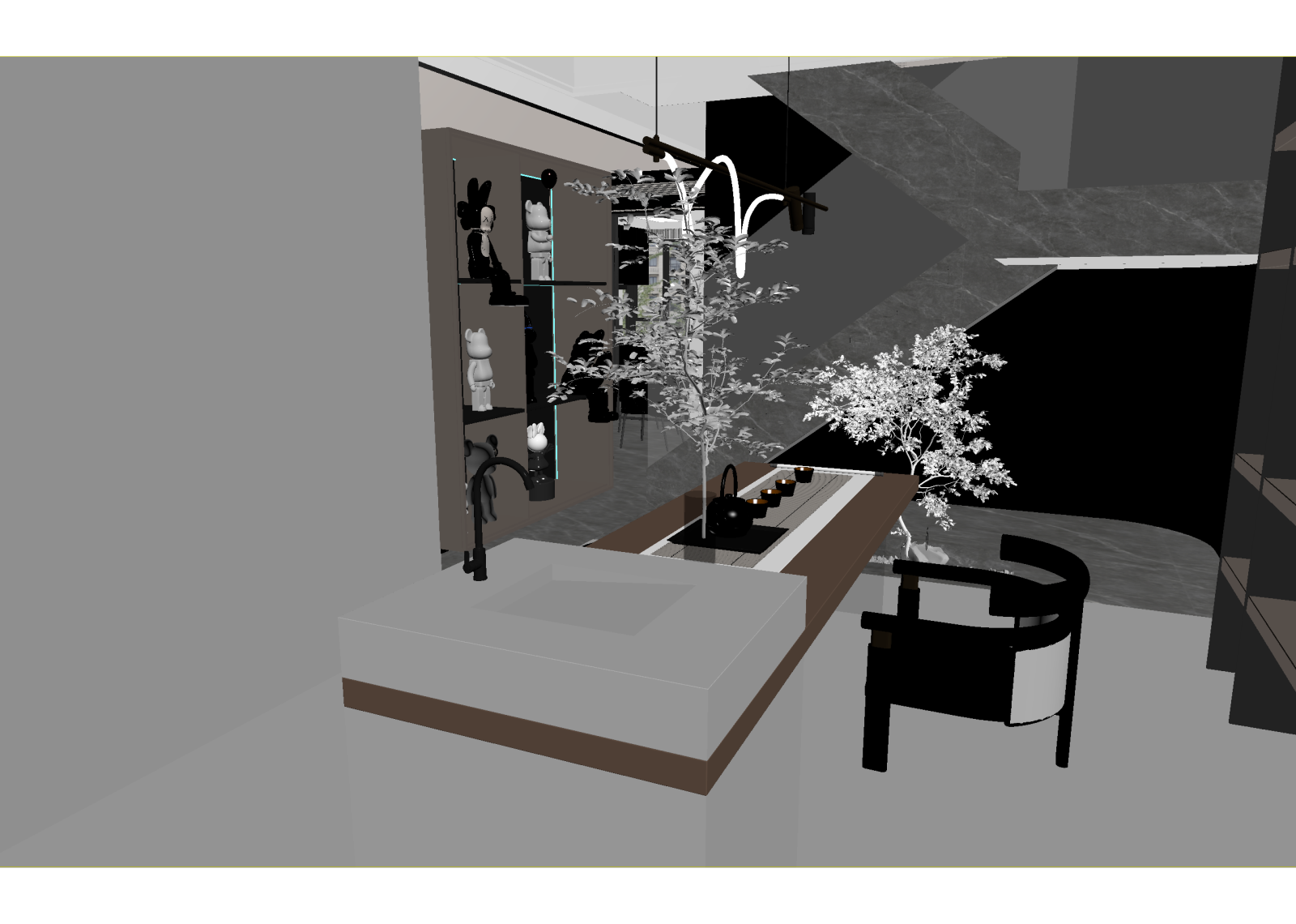 现代茶馆3D模型下载【ID:1214371193】